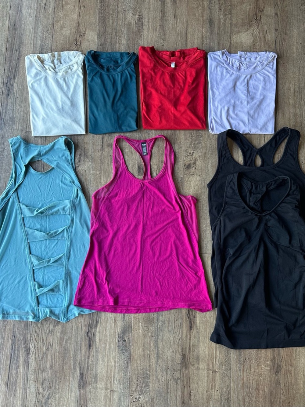 8 Fabletics & Victorias Secret workout tops bundle XS